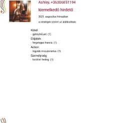 Ashley, Szexpartner IX. kerület, 29 év Nő IX. kerület Budapest Magyarország, +36306851194